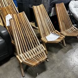 Wood Patio Chairs, Lounger