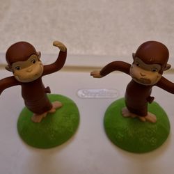 Curious George Vintage Figure Two For $15.00