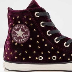 Velvet Converse Sneakers 
