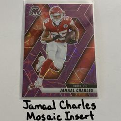 Jamaal Charles Kansas City Chiefs All-Pro RB Mosaic Short Print Insert Card. 