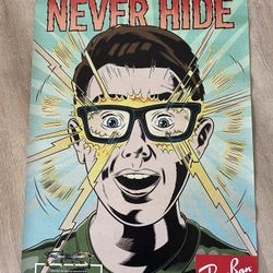Rare Ray Ban Never Hide Window Poster