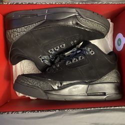All Black Jordan 3s