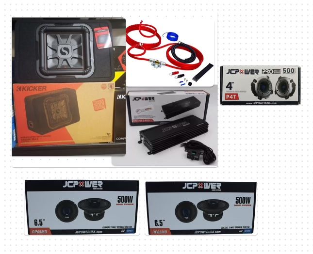 New Bass Package Kicker L7T 12” With Midrange Speakers Tweeters Installed