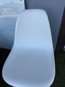 White Molded Plastic Shell Chair