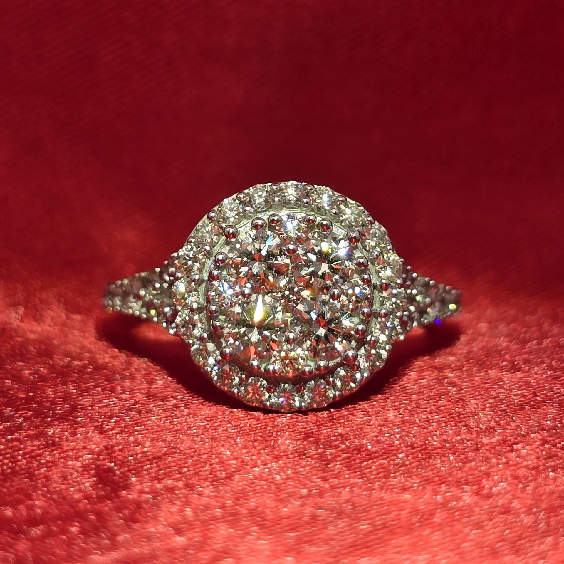 14k White Gold Diamond Engagement Ring 2.30 ctw