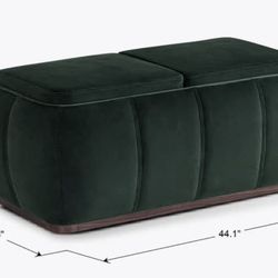 NEW Ottoman with Storage – Green – $280 – Priced to Sell