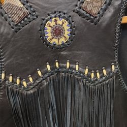 Ladies Leather Byker Jacket 