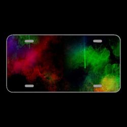 License Plate Novelty Car Front Background Art Abstract Watercolor