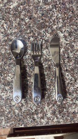 Munchkin Stainless Steel Toddler Fork, Knife & Spoon Set