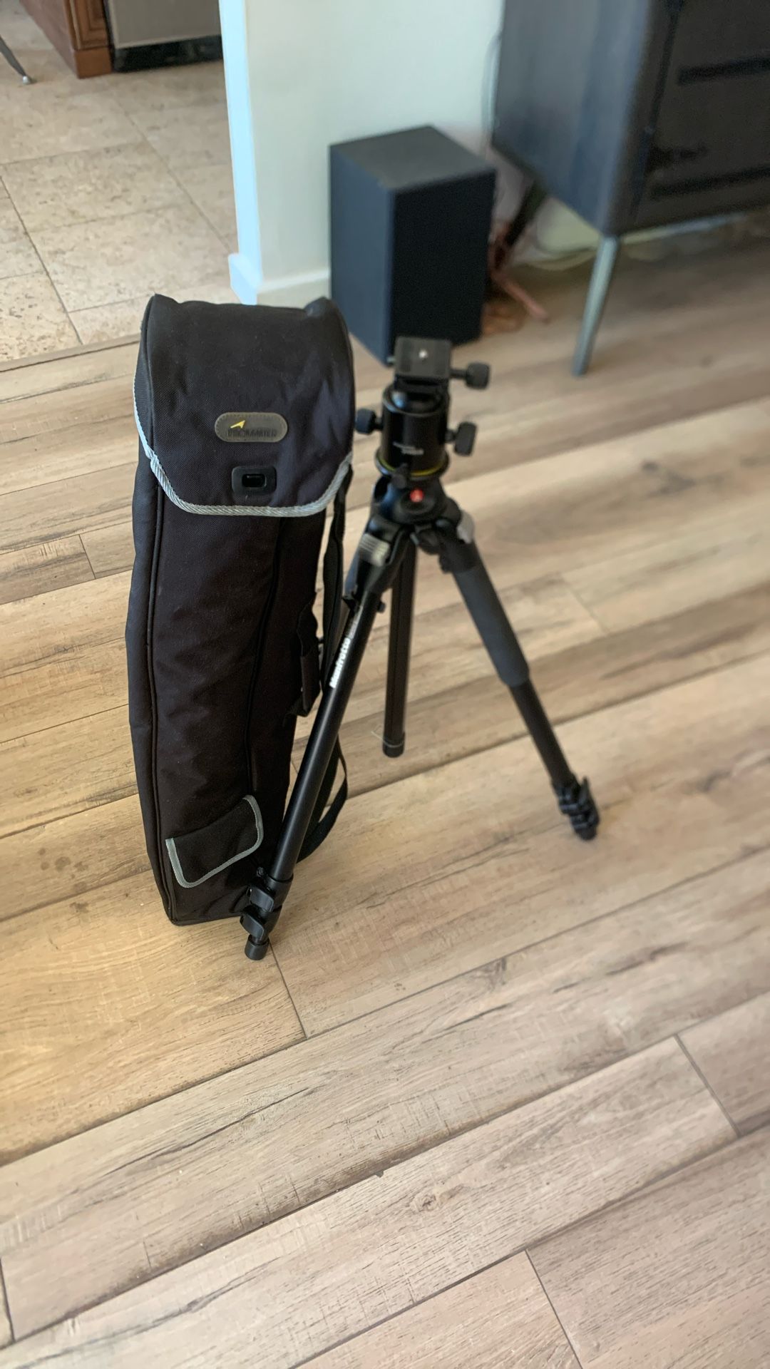 Manfrotto 302-B Pro tripod, Nikon Canon cameras