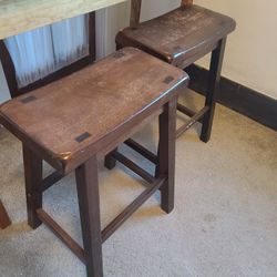 2 Brown Stools 
