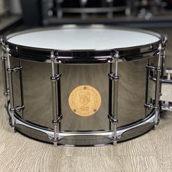 SJC Custom Drums Limited Edition 7x14 Steel Snare Drum Black Nickel