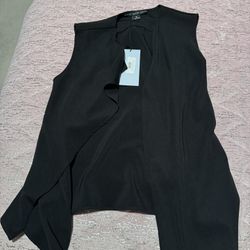 Nwt Womens Black HYFVE Shawl Cardigan Vest