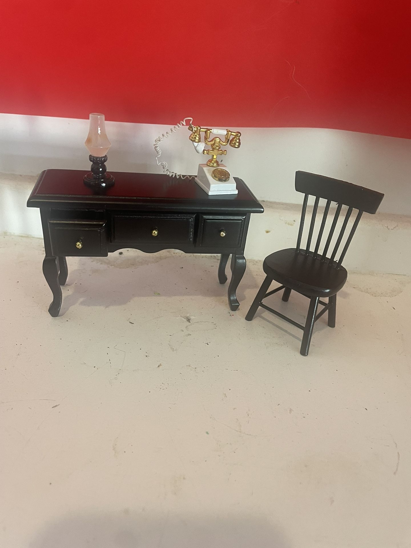 Book Desk N Chair Pretend Play For Doll House