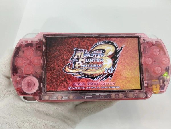 Sony PSP 2000 System w/ Charger Clear Pink color Region Free Import Custom