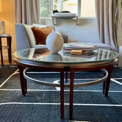 Round Coffee Table & 2 Side Tables - Set of 3