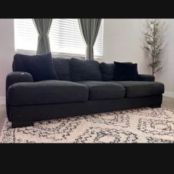 Living Spaces Black Sofa/couch Can Deliver 