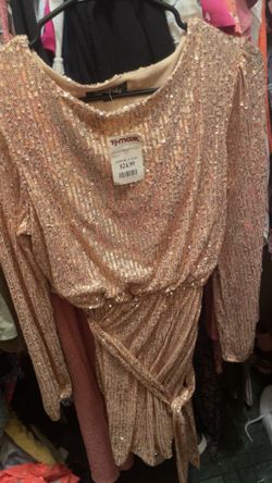 Gold Sequin Dress Medium