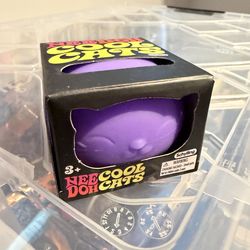 Nee Doh Needoh Schylling Cool Cat Purple Stress Sensory Fidget Toy Squeeze NEW