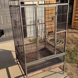 Large Metal Bird Cage / Aviary with Stand – Heavy Duty