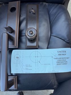 Emtek handle hardware - oil rubbed bronze