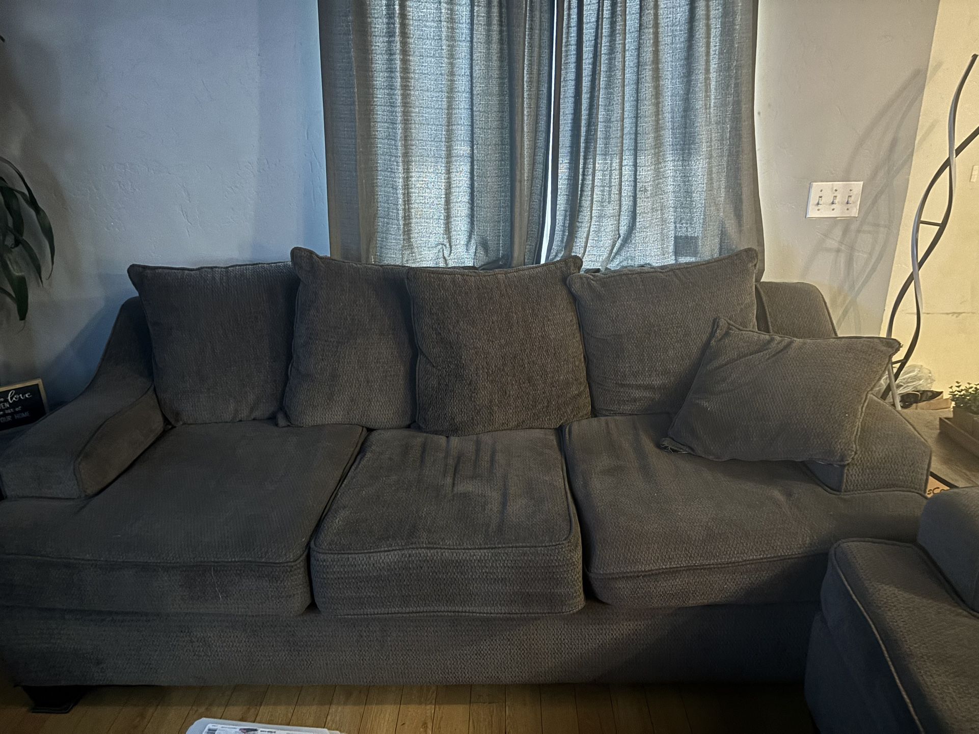 2 Piece Grey Couches 