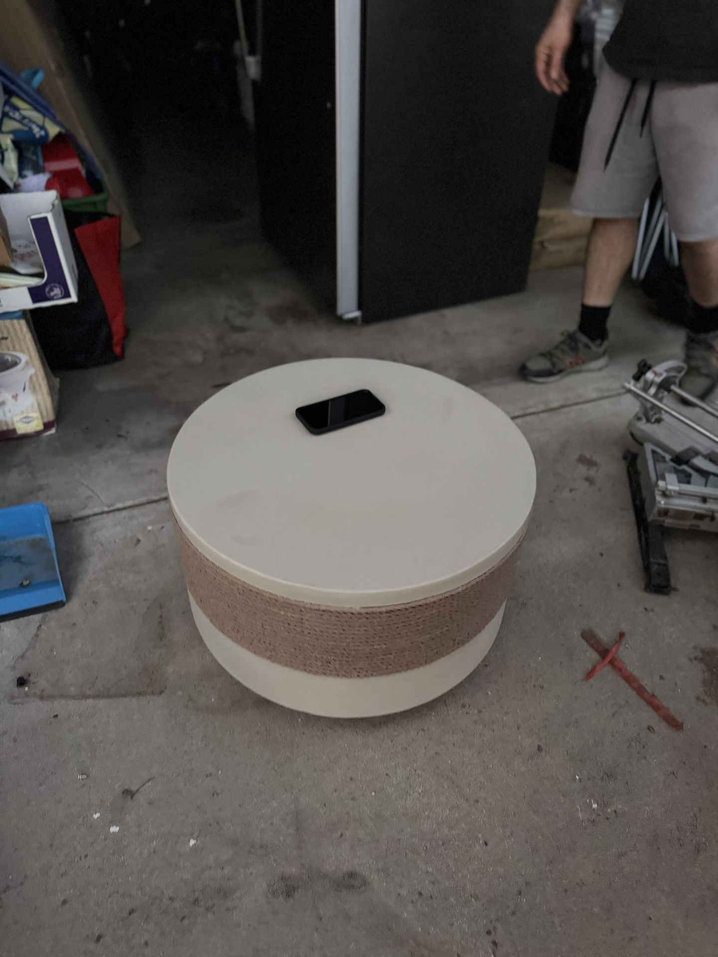 COSIEST Outdoor Patio Faux Stone Coffee Table