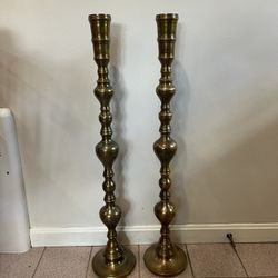 Brass candlestick holders