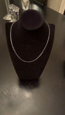 Silver Cuban Link Necklace For Women