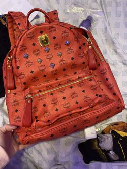 Brand New Red Mcm Backpack