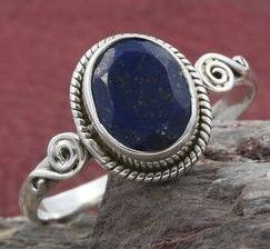 Lapis Lazuli Ring in Sterling Silver (Sizes 8)