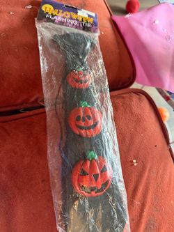 Halloween Flashing Tie with Pumpkins