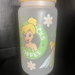 Tinker Bell Glass Cup