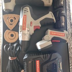6-Piece Craftsman Nextec 12V Including QuickBoost Charger, 2 Batteries, Drill, Multi-Tool, and Worklight