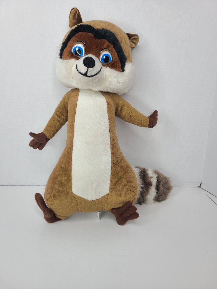 Over the Hedge RJ The Raccoon Dreamworks Plush Stuffed Figure Nanco 16”
