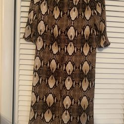 White House Black Market Size XS Brown Faux Snake