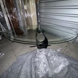 Modern Metal And Glass Coffee Table