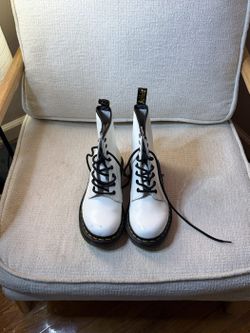 Dr. Martens 1460 White 8-Eye Boots Women's 7
