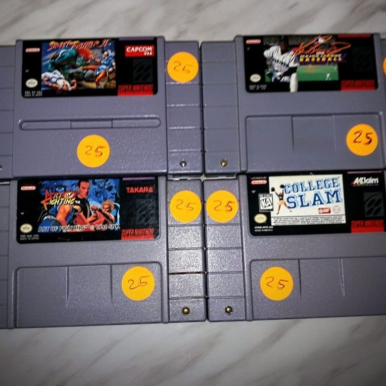 Cartridge SNES Super Nintendo 16 BIT Assortment of discount Video Games for the Super Nintendo Classic Video Game System for Sale in San