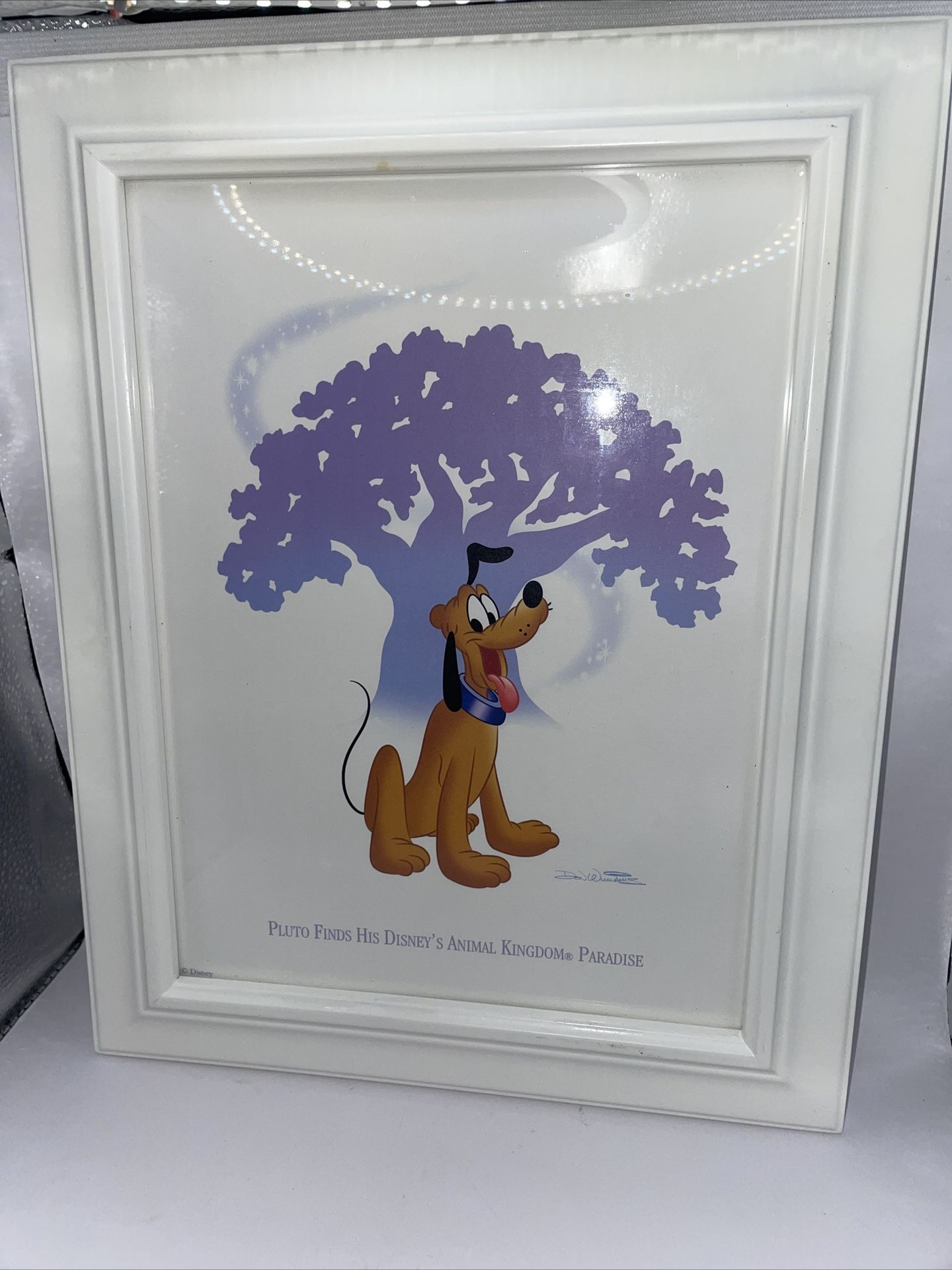 Disney's Animal Kingdom Pluto Finds His Paradise Disney  Lithograph