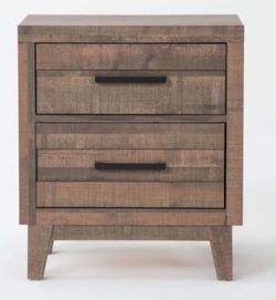 Set of 2 Living Spaces Nightstands – Dark Wood – Excellent Condition