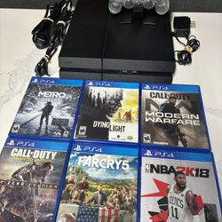 Play Station 4 500GB PS4 Uncharted EDT Comes With 6 Games All Wires 2 Controllers + Charging Station
