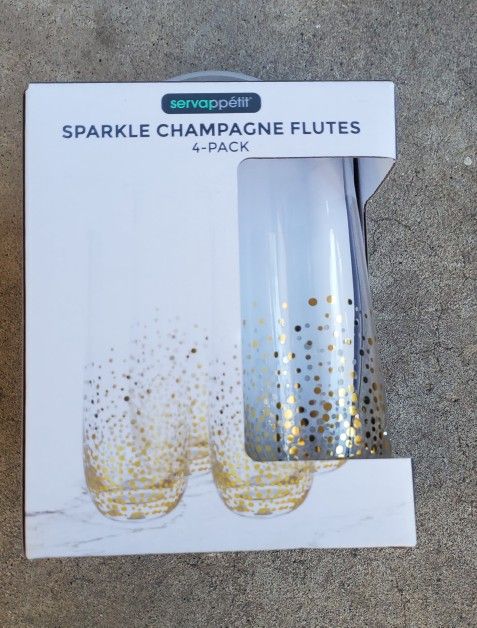 New Sparkle Champagne Flutes Set 