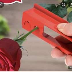 Ergonomic Red Metal Rose Thorn Remover 