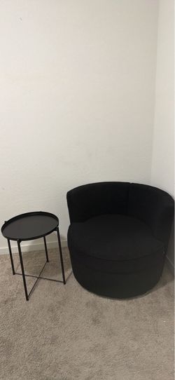 Accent chair & side table