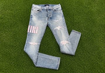 amiri pink jeans