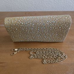 Gold Sparkling Clutch Handbag