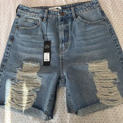 FashionNova Ripped Mom Fit Shorts