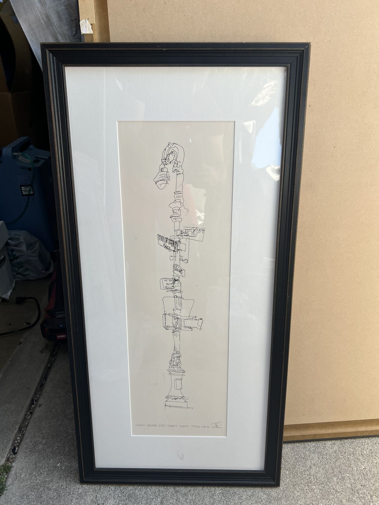 Dan Butler Signed Print 157/300 “union Square East Street Light” 38x19 ...