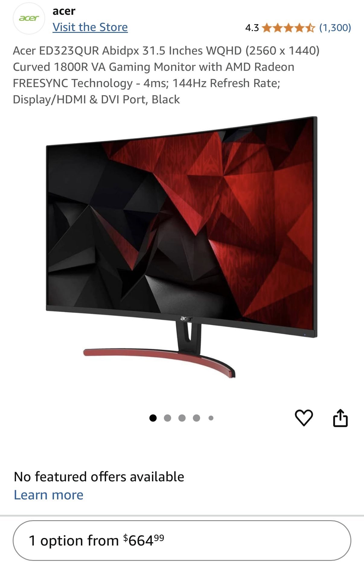 Acer Computer Monitor